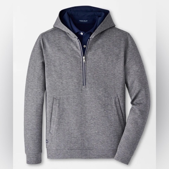 Peter Millar Other - Peter Millar Iron Gray Winsome Half-Zip Hoodie MS24XZ16 Golf Pullover